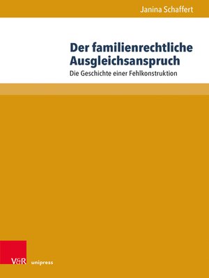 cover image of Der familienrechtliche Ausgleichsanspruch